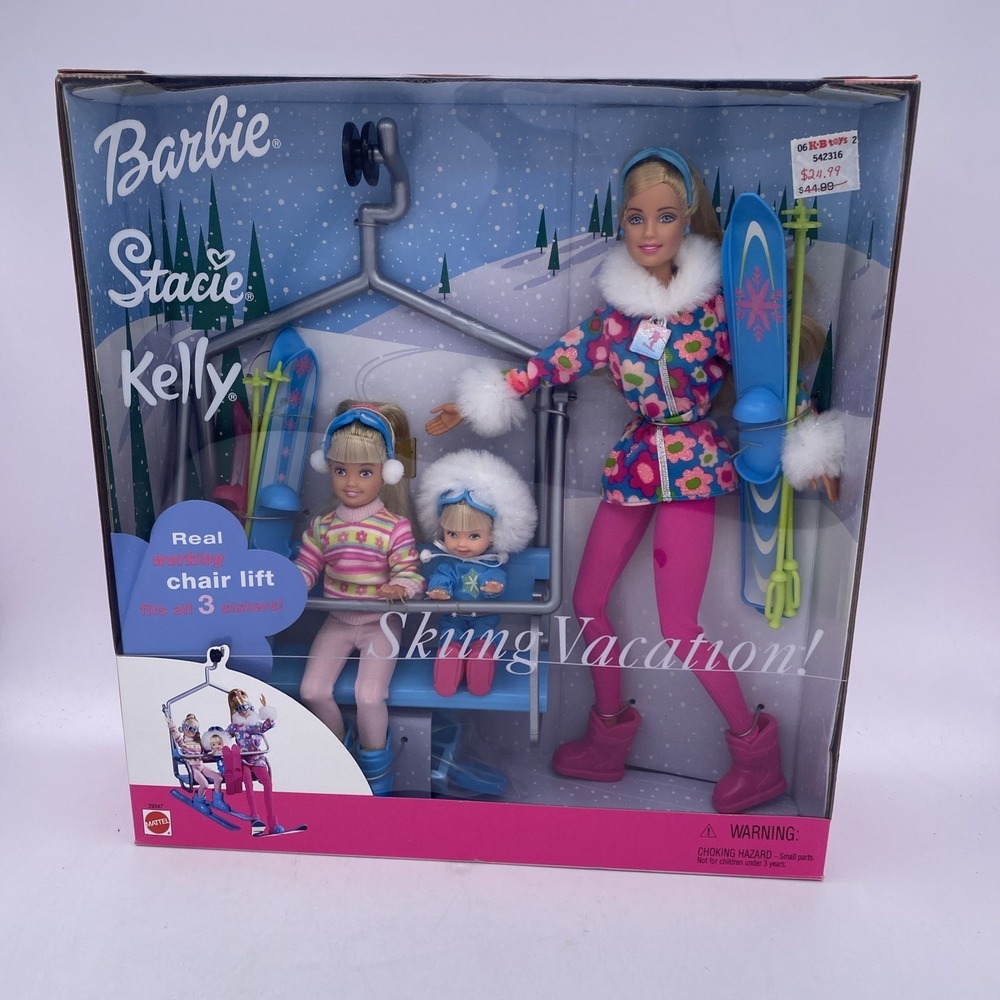 Barbie Stacie Kelly Skiing Vacation! New in Box, Great Condition